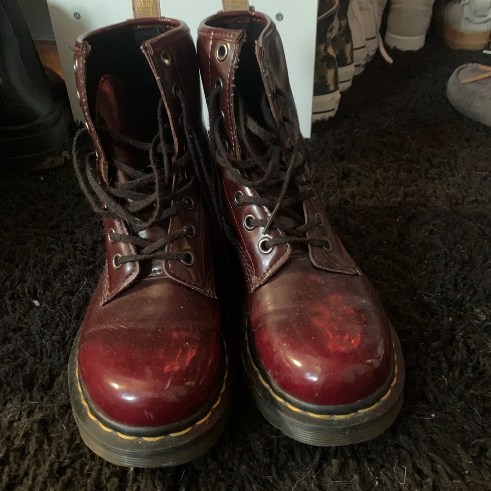 maroon doc martens